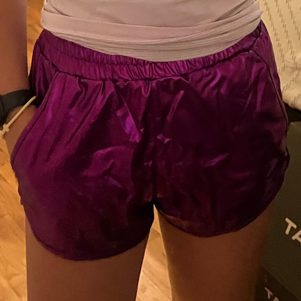 Women's Purple metallic Shorts